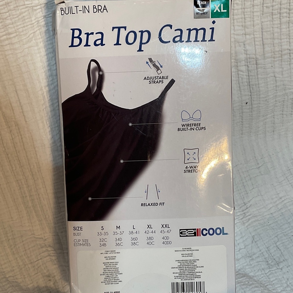 32 Degrees Women's Camisole 2-Pack in Black and Gray - Picture 3 of 4